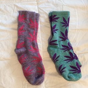 Huf PURPLE pot leaf socks